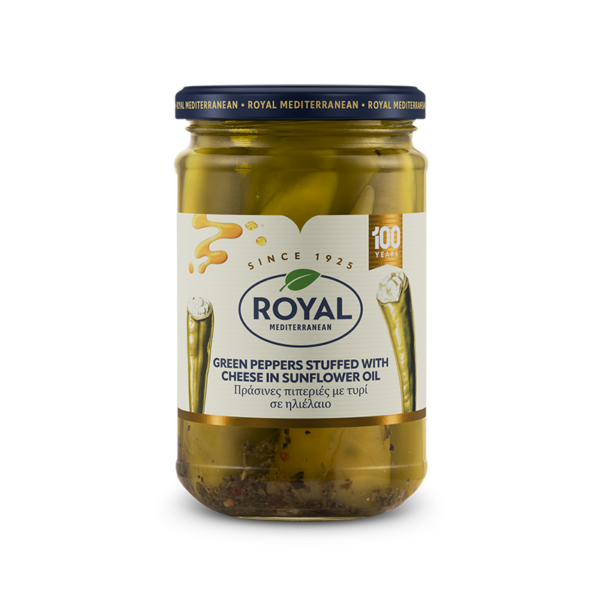 Green peppers stuffed with cheese