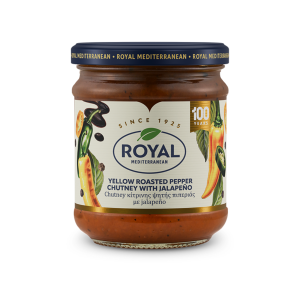 Yellow roasted pepper chutney with jalapeno